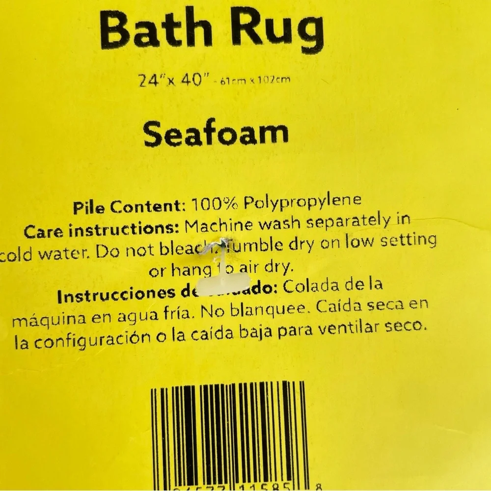 Garland Rug Gramercy Washable Polypropylene SeaFoam Bath Rug 24